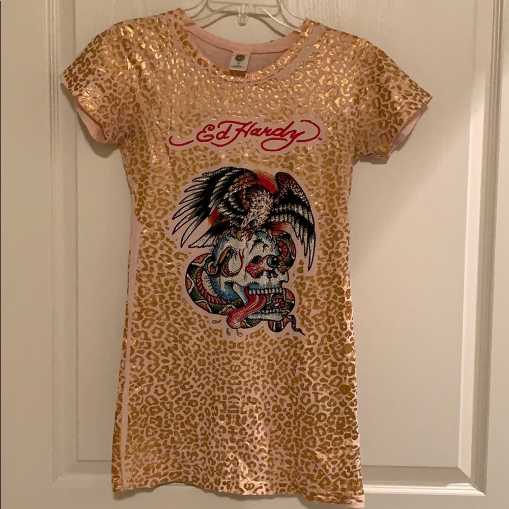 Ed Hardy leopard dress
